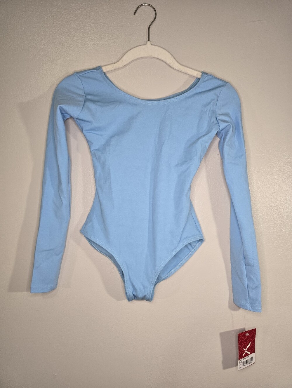 NWT Capezio Leotard Light Blue Long Sleeve Kids Leotard